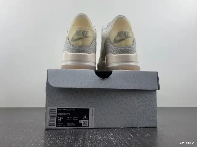 1st Kicks Shoes Air Craft Jordan 3 Ivory FJ9479-100 0601